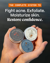 Norse Organics polvo exfoliante en detalle que elimina células muertas eficazmente
