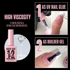 NOVO OVO textura del builder gel rosa alta viscosidad creando apex protector