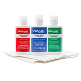 Novus kit frontal con botellas y toallas mostrando el contenido completo y utilidad
