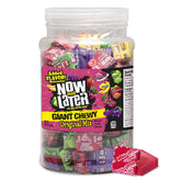 Now and Later front tub showing label and size, highlights generous supply
