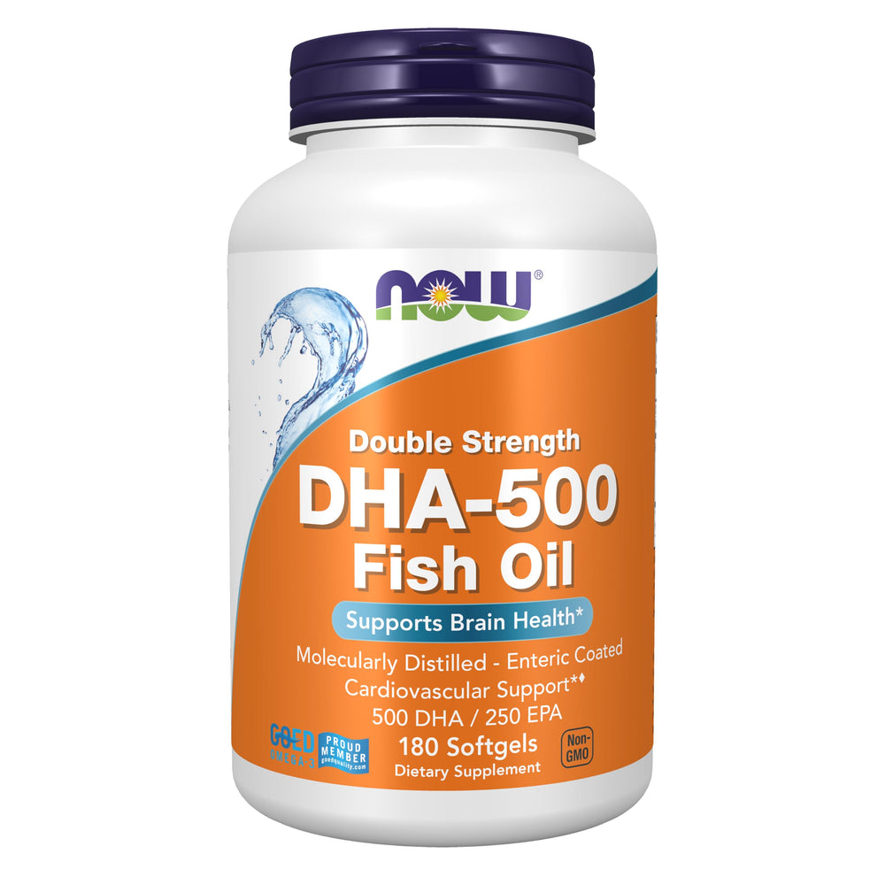 NOW Foods frente del envase mostrando 180 softgels y beneficios claros