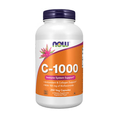 NOW Foods envase frontal mostrando 250 cápsulas y beneficios