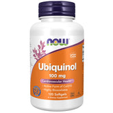 NOW Foods vista frontal del envase mostrando 120 softgels y beneficio de calidad