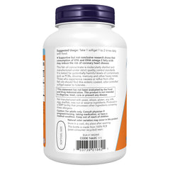 NOW Foods aceite de pescado textura brillante que sugiere pureza y destilación molecular