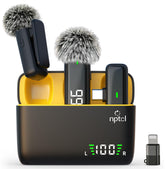 NPTCL imagen frontal del kit y micrófonos mostrando diseño y portabilidad