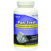 Nu-Calgon empaque frontal de Pan-Treat Scum mostrando caja con 200 tabletas para mantenimiento