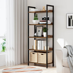 NUMENN estantería en uso en salón organizando libros y decoración