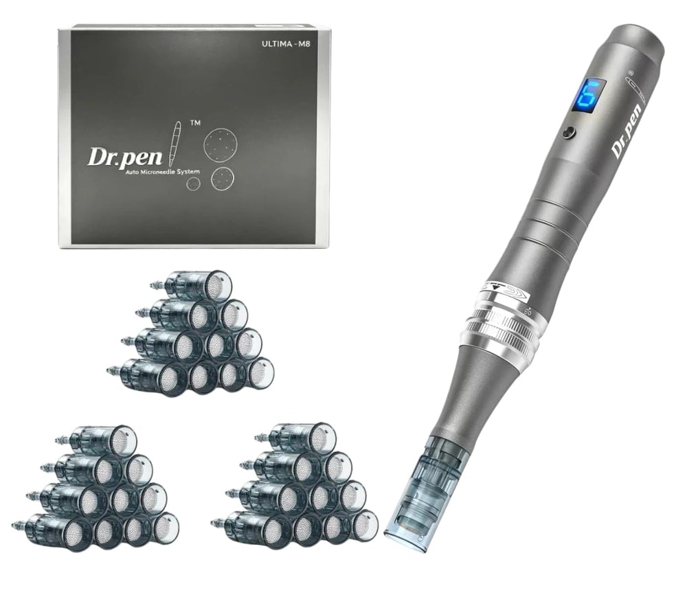 Nurself Dr Pen M8 vista frontal del dispositivo recargable y compacto mostrando diseño ergonómico