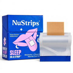 NuStrips paquete frontal mostrando diseño y cantidad práctica