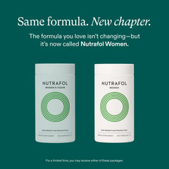 Nutrafol cápsulas en primer plano destacando tamaño reducido y facilidad de toma