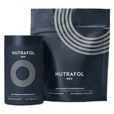 Nutrafol frasco y bolsa recargable que facilita la continuidad y reduce residuos