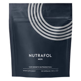 Nutrafol men frente del empaque mostrando la marca y beneficio diario