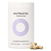 Nutrafol frasco frontal mostrando etiqueta y beneficio para cabello