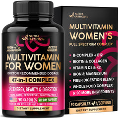 NUTRAHARMONY frente del empaque mostrando el producto y beneficios