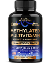 NUTRAHARMONY envase frontal mostrando multivitamínico 9 en 1 y confianza