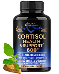 NUTRAHARMONY frasco frontal mostrando diseño y beneficios principales