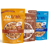 NuTrail frente del empaque mostrando formato de 8 oz y beneficio proteico