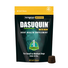 Nutramax Dasuquin vista frontal del envase que muestra conteo