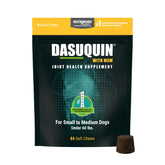 Nutramax Dasuquin MSM frente del empaque mostrando formato y beneficio