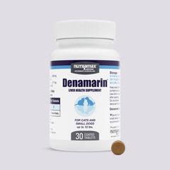 Nutramax Denamarin frente del empaque mostrando la presentación de 30 tabletas y claridad en el uso