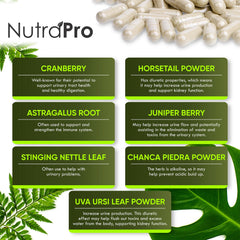 NutraPro etiqueta informativa primer plano con lista de ingredientes clave