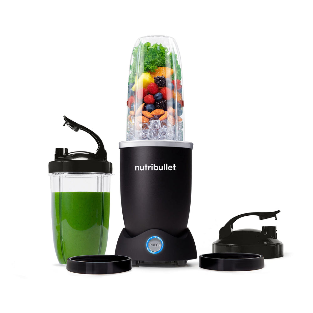 NutriBullet Pro+ frontal en matte black mostrando diseño compacto y potencia