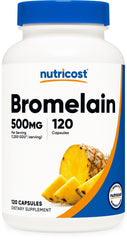 Nutricost envase frontal mostrando 120 cápsulas y información clara