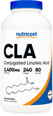 Nutricost frasco frontal mostrando 240 softgels y claridad de dosis