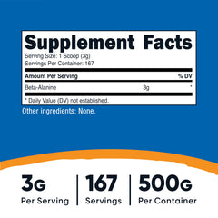 Nutricost cuchara incluida con 3 g por dosis para medición precisa