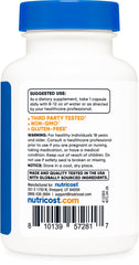 Nutricost etiqueta con lista de ingredientes y certificaciones visibles