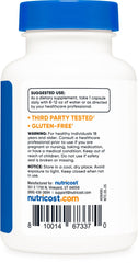 Nutricost etiqueta con detalles y certificaciones sin gluten y Non-GMO