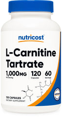 Nutricost frasco frontal mostrando etiqueta clara y beneficios