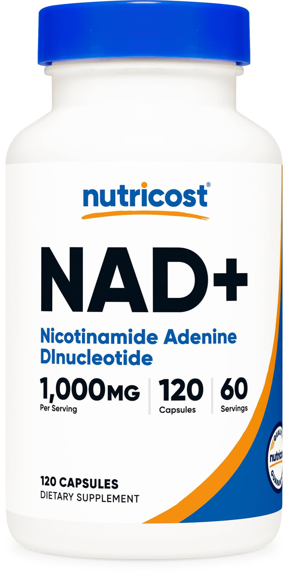 Nutricost frasco frontal mostrando 120 cápsulas y etiqueta clara
