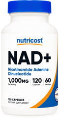 Nutricost frasco frontal mostrando 120 cápsulas y etiqueta clara