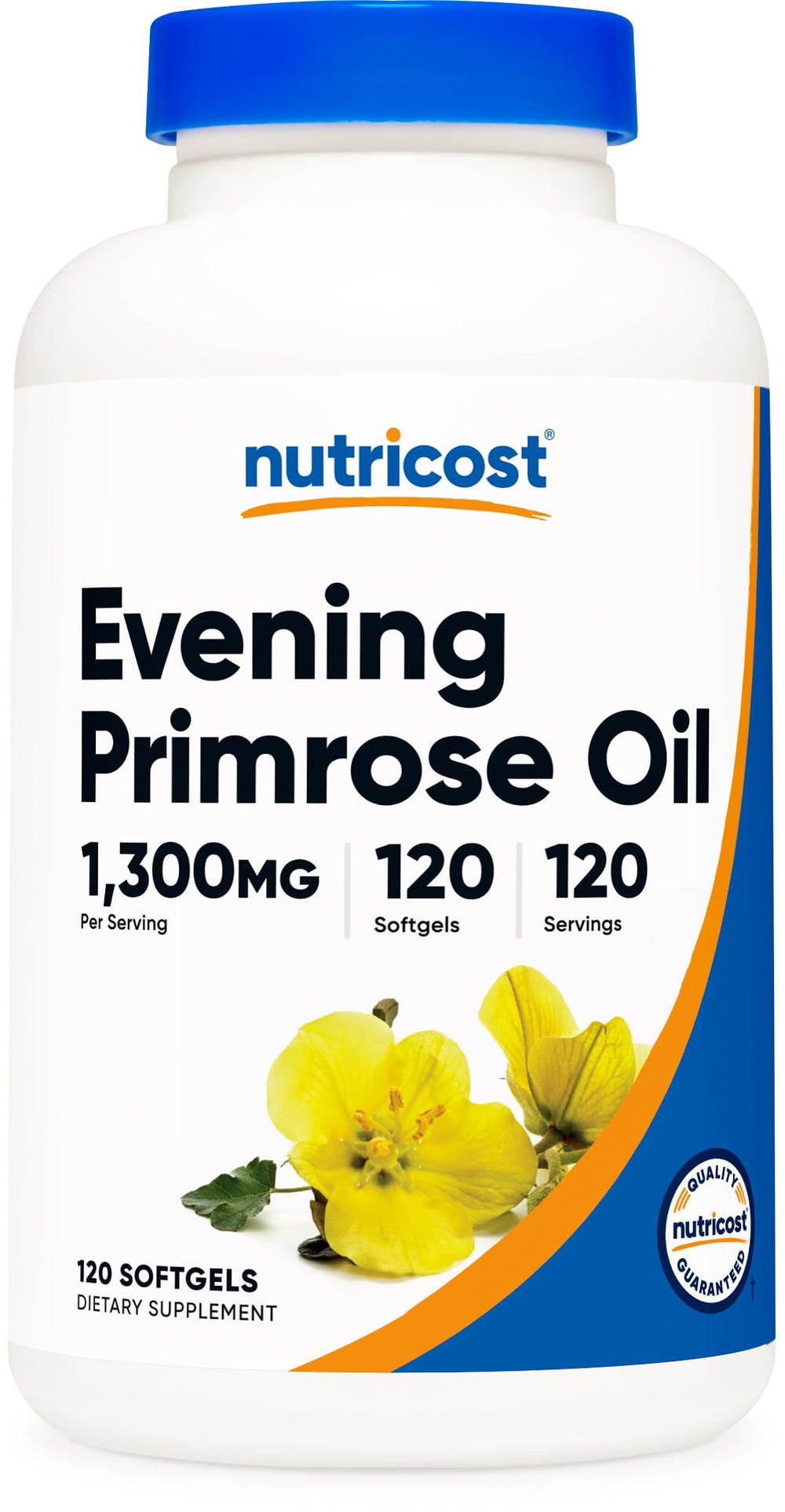 Nutricost frasco delantero mostrando 120 softgels y beneficio de dosis concentrada