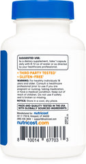 Nutricost etiqueta con lista de ingredientes y certificaciones visibles