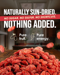 Nutrient Elements bayas goji en cuenco listas para consumir y mezclar