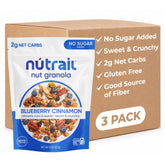 NuTrail empaque frontal mostrando marca y variedad arándano canela