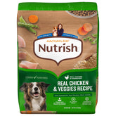 Nutrish frente del paquete mostrando pollo real y beneficios visibles