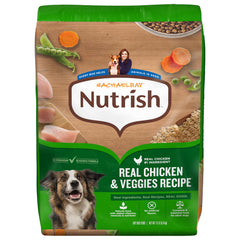 Nutrish frente del paquete mostrando pollo real y beneficios visibles