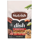 Nutrish bolsa frontal 23 lb mostrando diseño y peso, facilita la compra a largo plazo