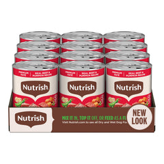 Nutrish lata frontal mostrando etiqueta clara y beneficios visibles