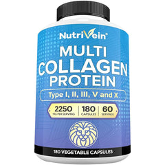 Nutrivein frasco frontal mostrando 180 cápsulas y ventaja de suministro prolongado