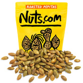 Nuts.com empaque frontal de pepitas tostadas y saladas, práctico para familias