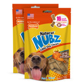 Nylabone Nubz frente del paquete mostrando 32 unidades y beneficio dental