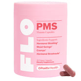 O Positiv FLO empaque frontal mostrando 30 cápsulas y beneficios