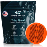 Oasis Water Technologies pastilla frontal en empaque mostrando uso prolongado
