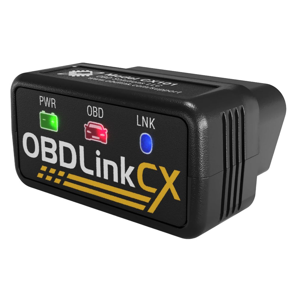 OBDLink CX vista frontal mostrando diseño compacto y plug directo