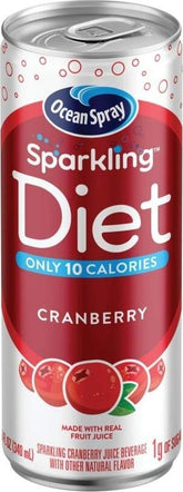 Ocean Spray lata frente mostrando diseño y refresco listo para beber