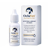 OcluVet frasco 16 mL frente mostrando etiqueta y beneficio cuidado ocular